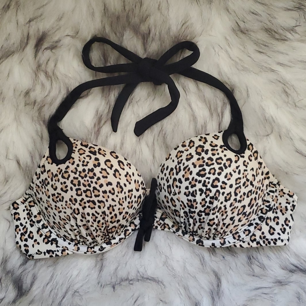 Victoria's Secret Leopard Print Push Up Bikini Top